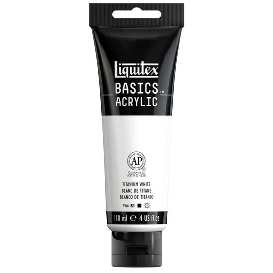 Basics acrylic - 4oz - titanium white