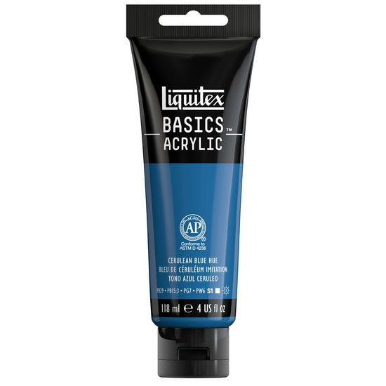 Acrylique basics - 4oz - bleu céruléen imitation