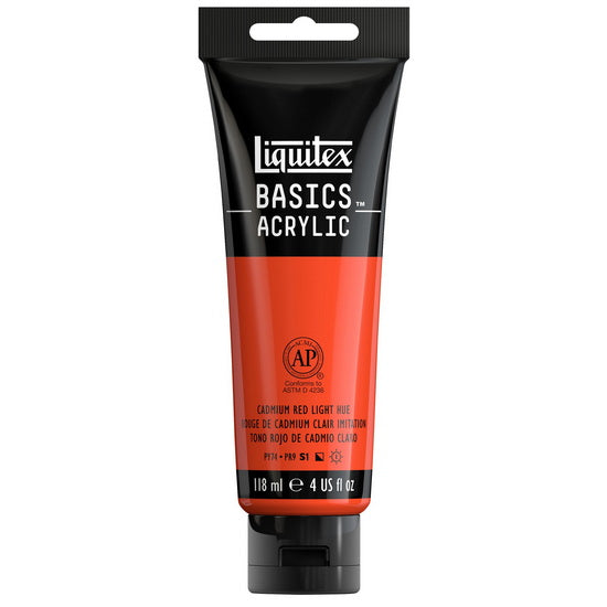 Acrylique basics - 4oz - rouge de cadmium pâle imitation