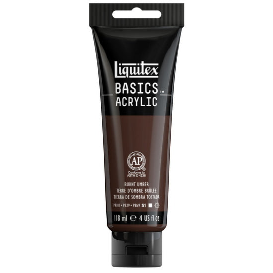 Acrylique basics - 4oz - terre d'ombre brûlée