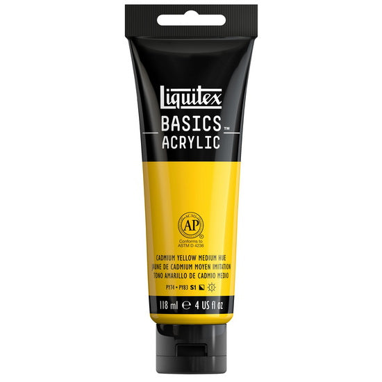 Acrylique basics - 4oz - jaune de cadmium moyen imitation