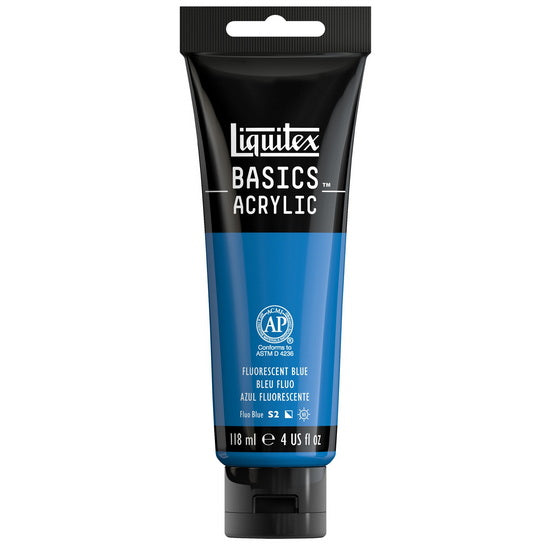 Acrylique basics - 4oz - bleu fluorescent
