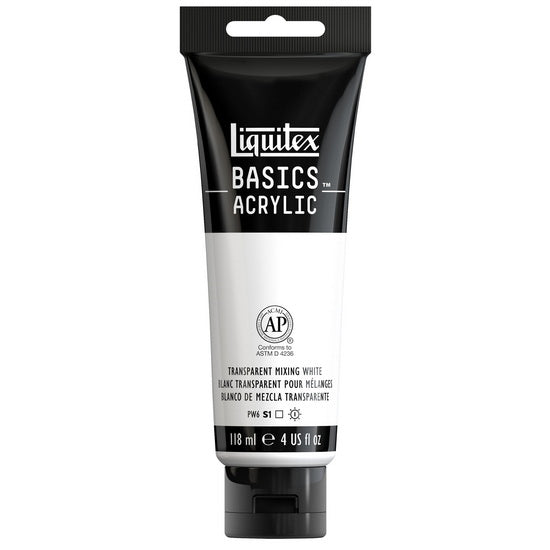 Acrylique basics - 4oz - blanc transparent mélange