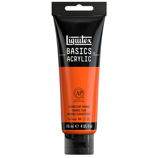 Acrylique basics - 4oz - orange fluorescent