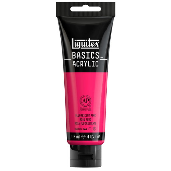 Acrylique basics - 4oz - rose fluorescent