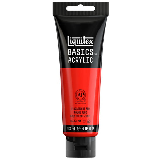 Acrylique basics - 4oz - rouge fluorescent