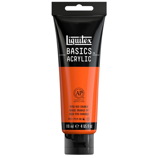 Acrylique basics - 4oz - rouge orange vif