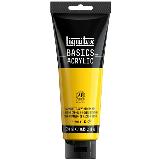 Acrylique basics - 8oz - jaune de cadmium moyen imitation