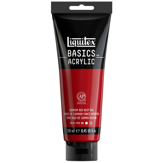 Acrylique basics - 8oz - rouge de cadmium foncé imitation