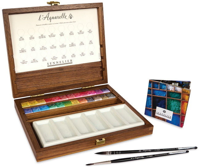 Box set - watercolor half pans (24)