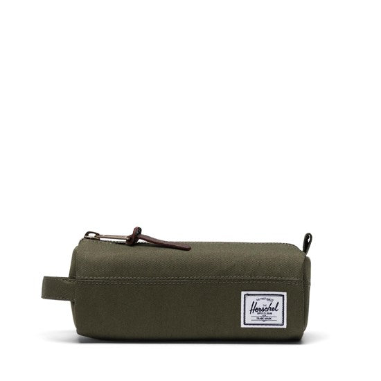 Settlement Pencil Case - Ivy Green/Coffee