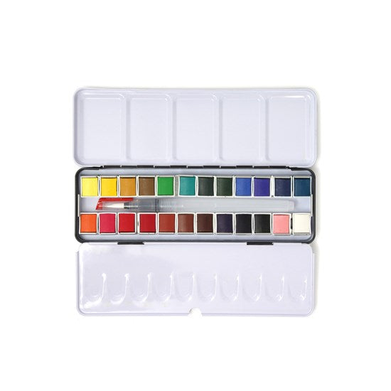 Ensemble aquarelle - 24 demi-godets