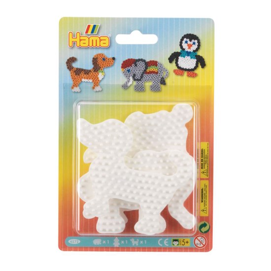Ens. 3 plaques hama - éléphant, pingouin et chien