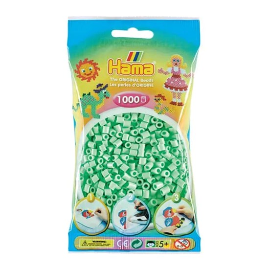 Pqt. 1000 perles hama midi - menthe pastel