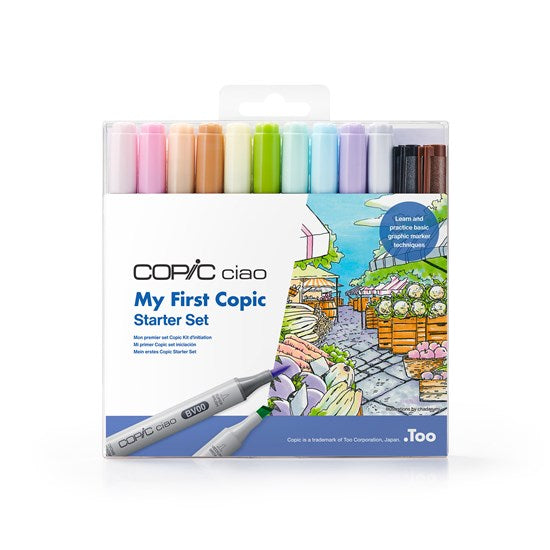 Ens. 12 marqueurs copic ciao pour débutants