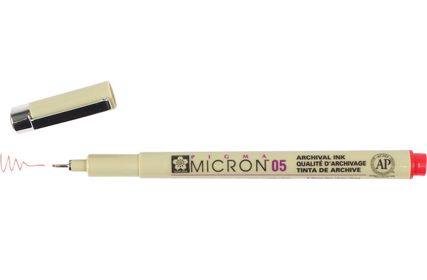Stylo pigma micron 0.45mm rouge
