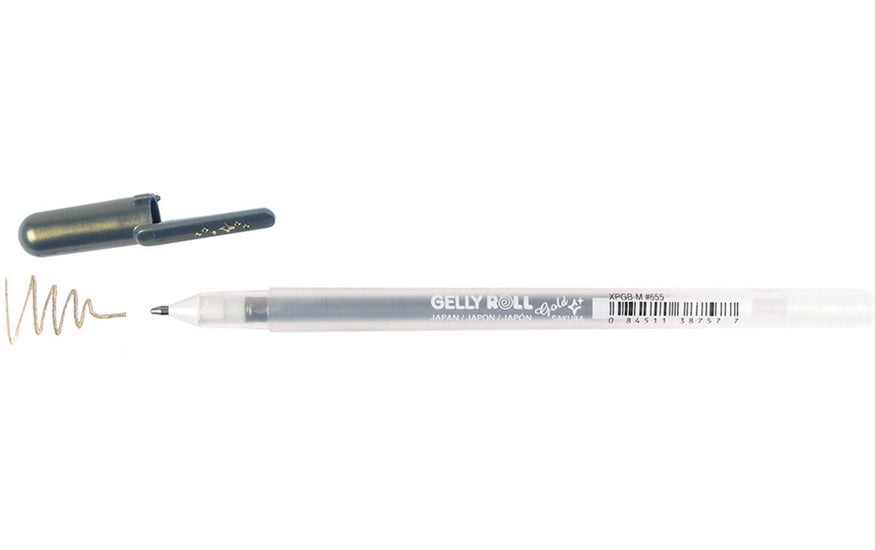 Stylo gel gelly roll 0.7mm gold shadow noir