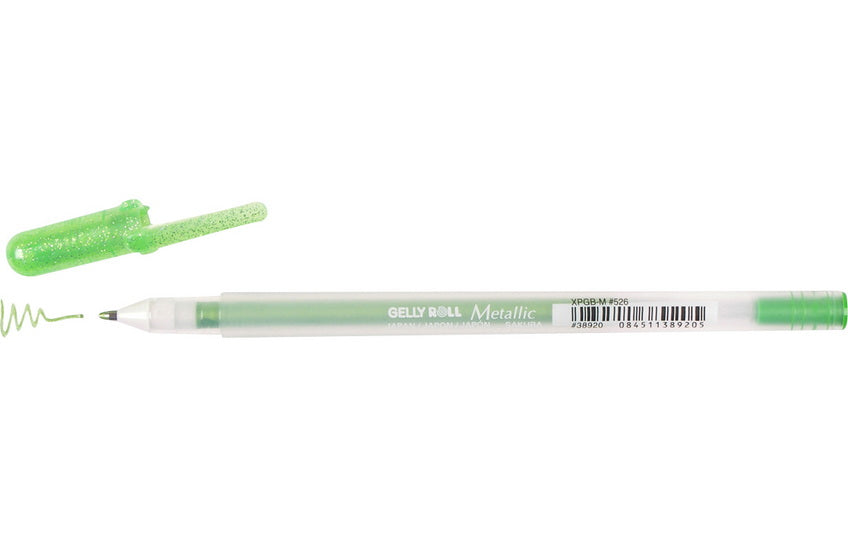 Stylo gel gelly roll 0.4mm métallique émeraude