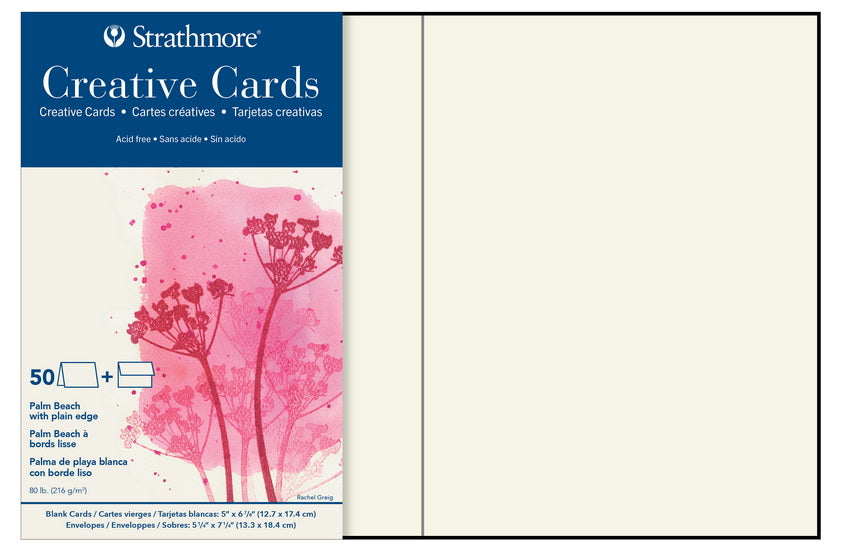 Cartes créatives - bords unis - 5x7po (50)