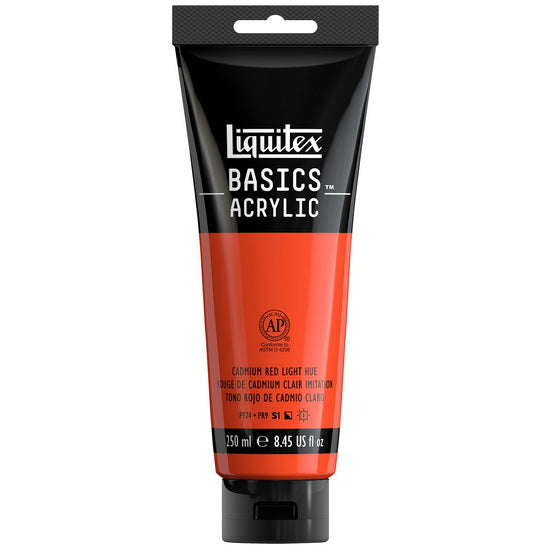 Acrylique basics - 8oz - rouge de cadmium pâle imitation