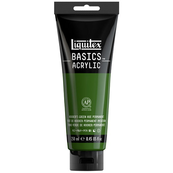 Basics acrylic - 8oz - hooker's green hue permanent