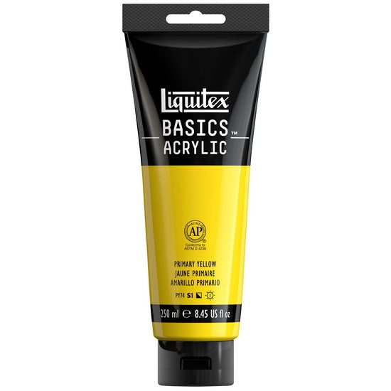 Basics acrylic - 8oz - primary yellow