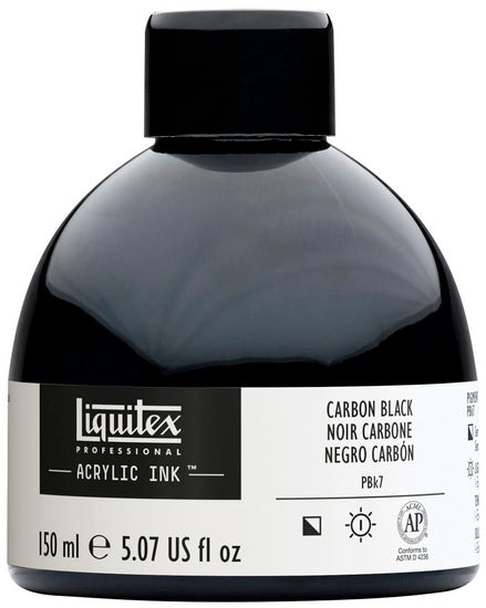 Encre acrylique noir carbone - 150ml