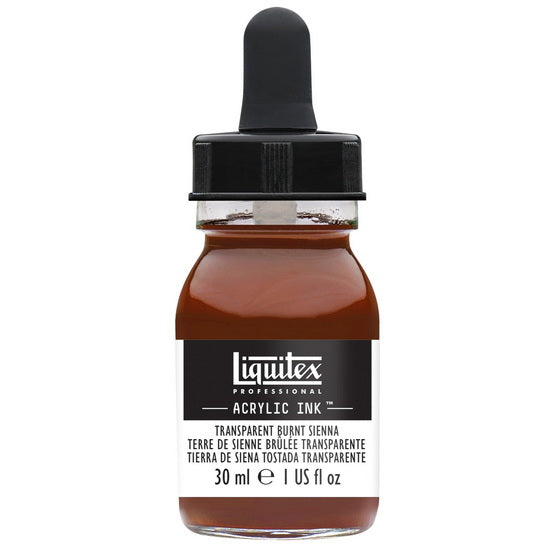 Encre acrylique terre de sienne brûlée transparent- 30ml