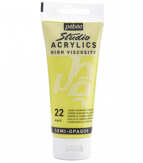 Acrylique hv - studio - 100ml - jaune de cadmium citron
