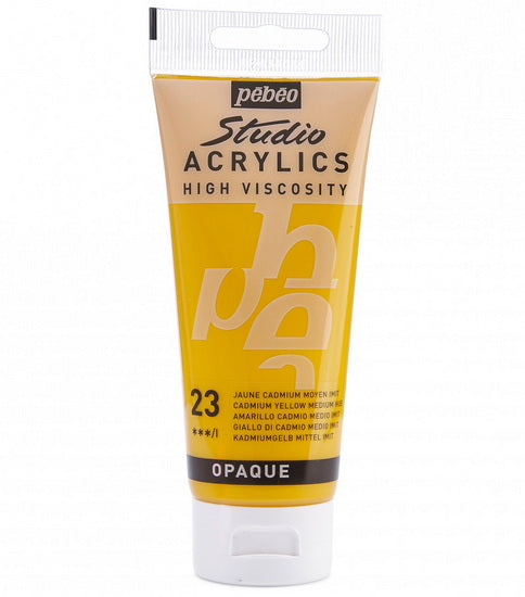 Acrylique hv - studio - 100ml - jaune de cadmium moyen