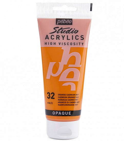 Acrylique hv - studio - 100ml - orange de cadmium