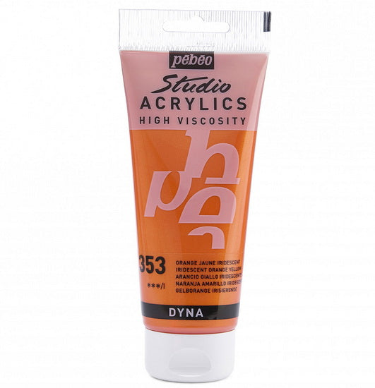 Acrylique hv - studio - 100ml - orange jaune iridescent