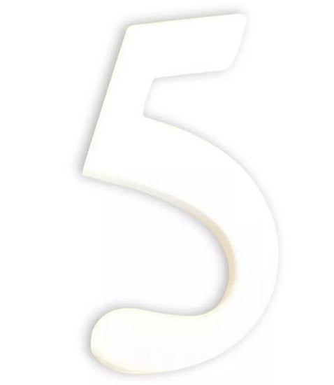 Lettres et chiffres en carton - chiffre 5
