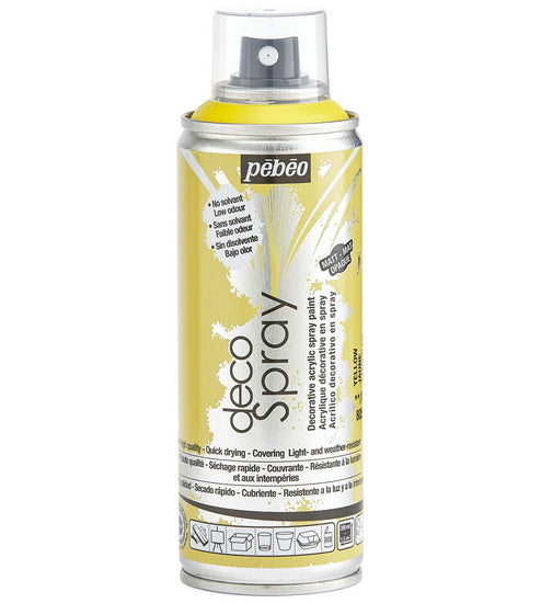Acrylic spray - décospray - 200ml - matte yellow