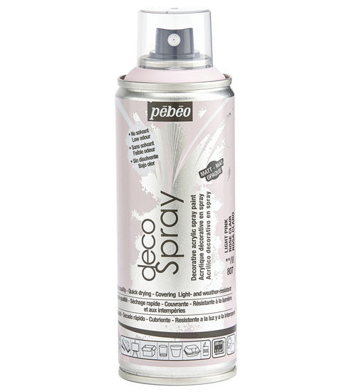 Acrylique aérosol - décospray - 200ml - rose clair mat
