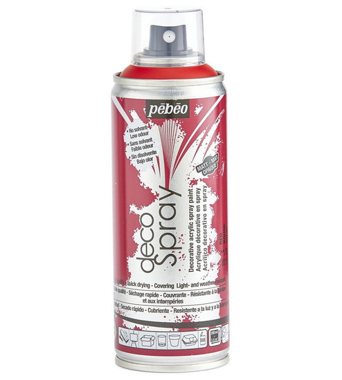 Acrylique aérosol - décospray - 200ml - rouge mat