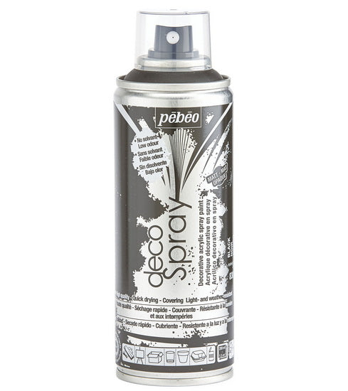 Acrylique aérosol - décospray - 200ml - noir mat
