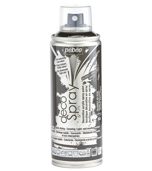 Acrylique aérosol - décospray - 200ml - noir brillant