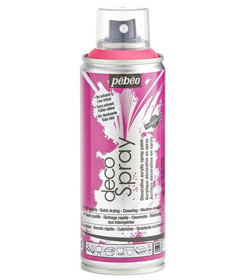 Acrylique aérosol - décospray - 200ml - rose fluo