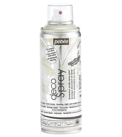 Acrylic spray - décospray - 200ml - glitter gold