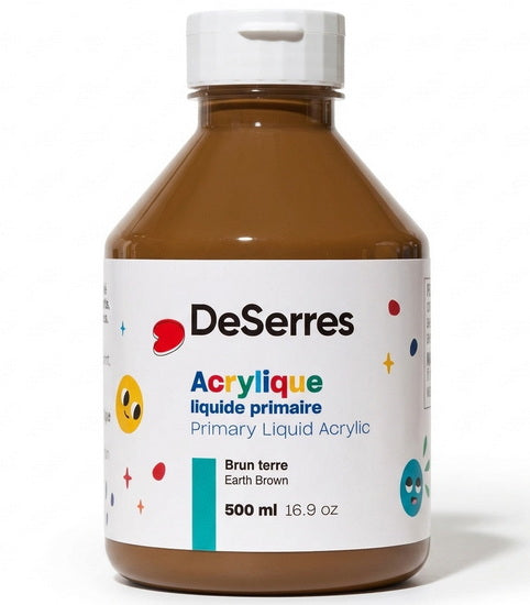Acrylique liquide primaire brun terre - 500ml