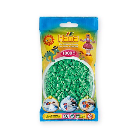 Pqt. 1000 perles hama midi - vert pâle