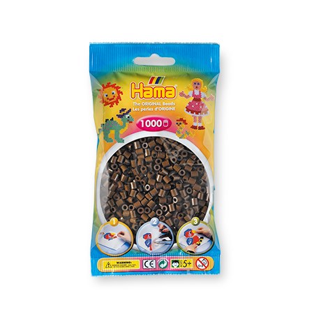 Pqt. 1000 perles hama midi - brun
