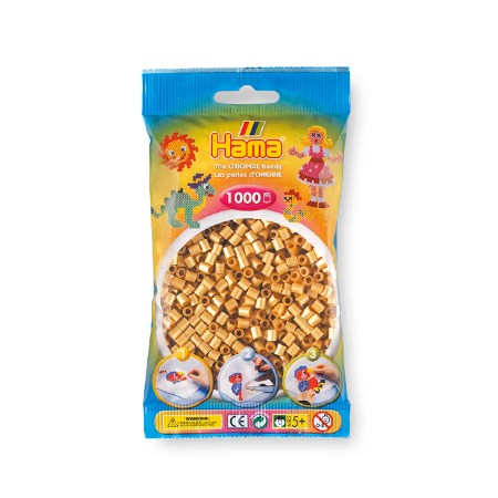 Pqt. 1000 perles hama midi - or