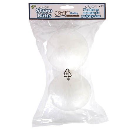 2 Boules polystirène - 4po