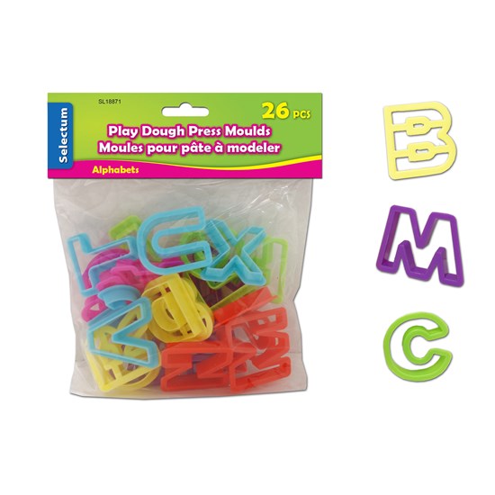 Play Dough Press Moulds - Letters (26)