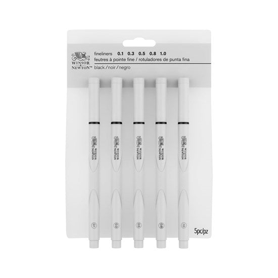 Set of 5 Black Fineliners