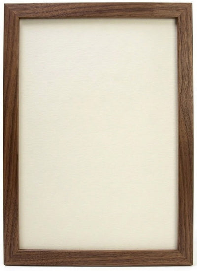 Cadre photo entre 2 vitres noyer 14 x 20