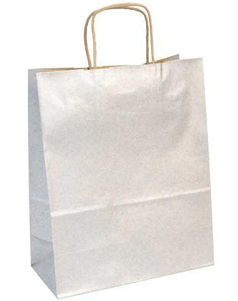 Sac cadeau papier kraft - argent liter - 22 x 10 centimètres