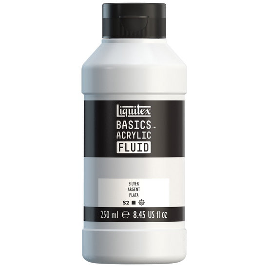Acrylique basics fluide - 8oz - argent